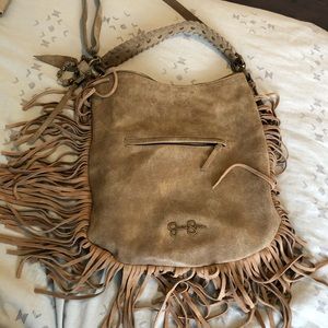 Jessica Simpson brown frilly purse